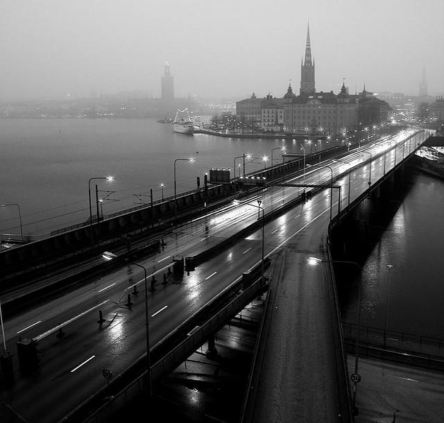 "Stokholm in bad weather", Tophee, Stockholm, photograph, photography, rain, fog