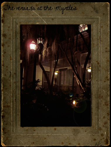 "the veranda at night - the myrtles plantation"