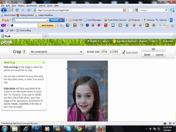 "screen shot of how to edit family portraits tutorial"