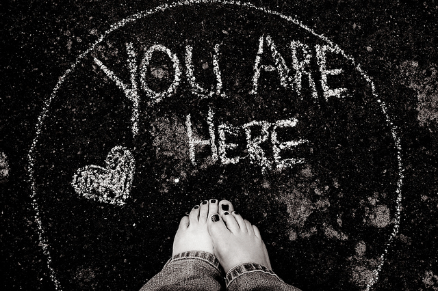 "you are here photograph"